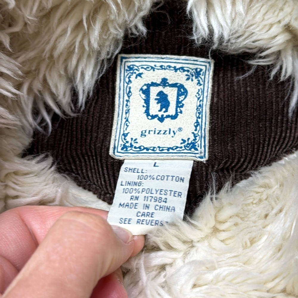 Grizzly Sherpa Lined Snap Button Up Corduroy Jack… - image 7